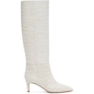 Paris Texas 60 Tall Boots 42 US 12 Womens Off-White Croc $965